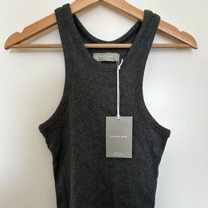 Everlane Dark Grey Ribbed Cutout Tank S